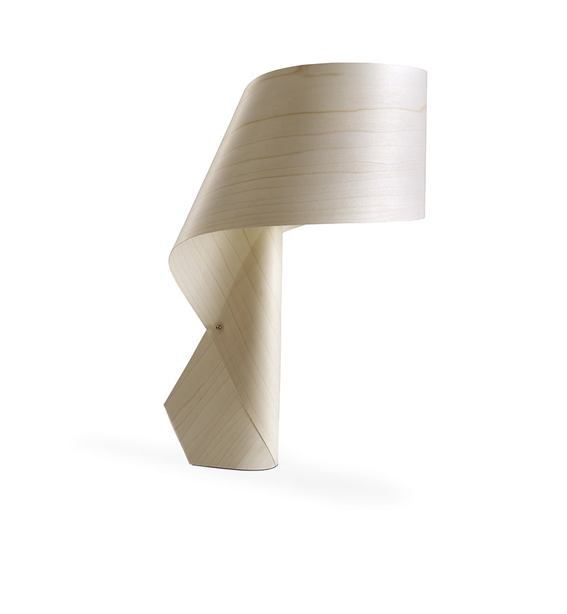 LZF Lighting Air Table lighting fixture with natural cherry wood finish, showcasing modern design and warm illumination.