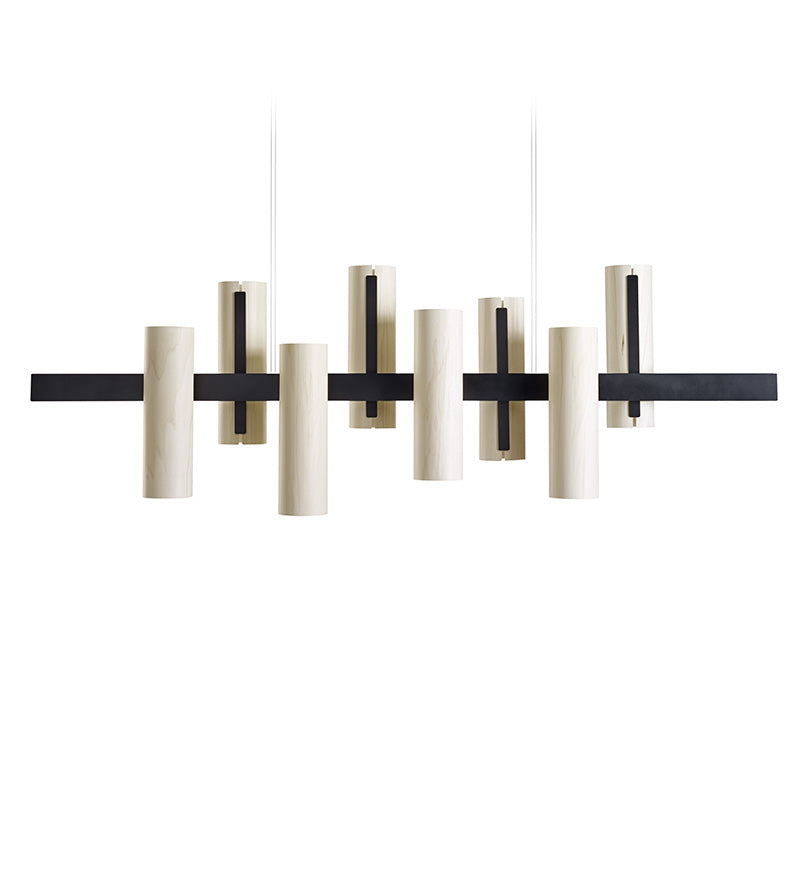Black Note Keys Suspension Lamp by LZF