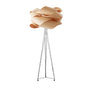 LZF Lighting Link Floor lamp with a natural cherry wooden base and sleek lighting design for modern interiors.