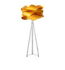 LZF Lighting Link Floor lamp with natural cherry wood finish and modern lighting design, showcasing sleek, stylish illumination.