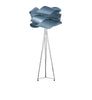 LZF Lighting Link Floor lamp featuring a natural cherry wood finish with a sleek, modern lighting design.
