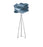 LZF Lighting Link Floor lamp featuring a natural cherry wood finish with a sleek, modern lighting design.
