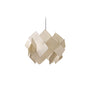 LZF Escape Suspension lighting fixture with natural cherry wood and matte black accents, modern pendant design.