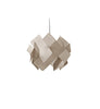 LZF Escape Suspension lighting fixture with natural cherry wood and matte black finish, modern pendant light design.