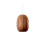 LZF Pod Suspension lighting fixture with natural cherry wood finish, modern pendant design by LZF Lighting.