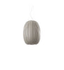 Natural cherry Pod Suspension lighting by LZF Lighting, featuring a sleek, modern design with a smooth, curved wooden shade.