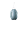 Natural cherry Pod Suspension light fixture by LZF Lighting, showcasing a modern, sculptural lighting design with a smooth curved shape.