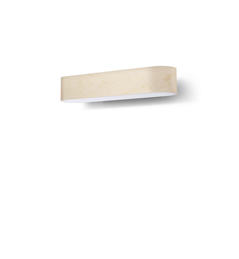 Small LZF I-Club wall lamp with cherry finish, dimmable LED lighting, designed for modern interior lighting.