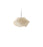 LZF Lighting Nut Suspension pendant light with matte black finish, black cable, and natural cherry wood accents.