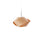 LZF Lighting Nut Suspension lighting fixture with natural cherry wood, black matte finish, black cable, and tripod stand.