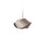 LZF Lighting Nut Suspension lamp with black matte finish, black cable, and natural cherry wood accents, hanging from a black tripod.