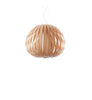 LZF Lighting Poppy Suspension light fixture with natural cherry wood finish, modern pendant design, hanging from a ceiling.