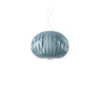 Poppy Suspension lamp by LZF Lighting featuring natural cherry wood finish and modern design, hanging as a stylish lighting fixture.