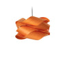 LZF Lighting Link Suspension pendant lamp in matte black with natural cherry wood accents, modern lighting fixture.