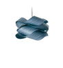 LZF Lighting Link Suspension lamp in matte black with natural cherry wood accents, modern pendant lighting fixture.