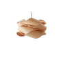 LZF Lighting Link Suspension pendant light in matte black with natural cherry wood accents, modern lighting fixture.