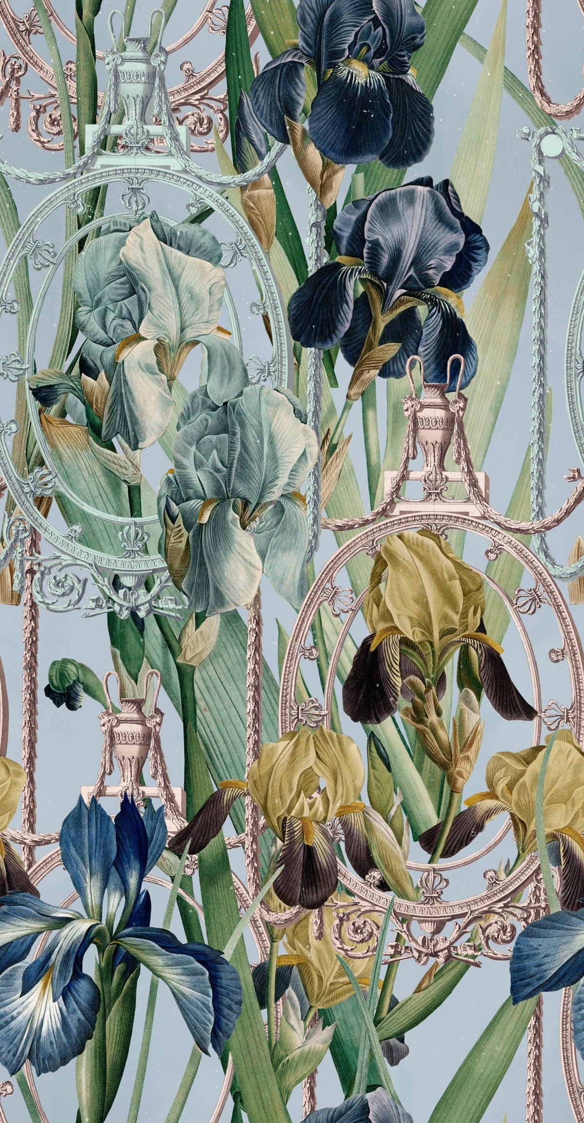 FLEURS D'IRIS Wallpaper by Mindthegap
