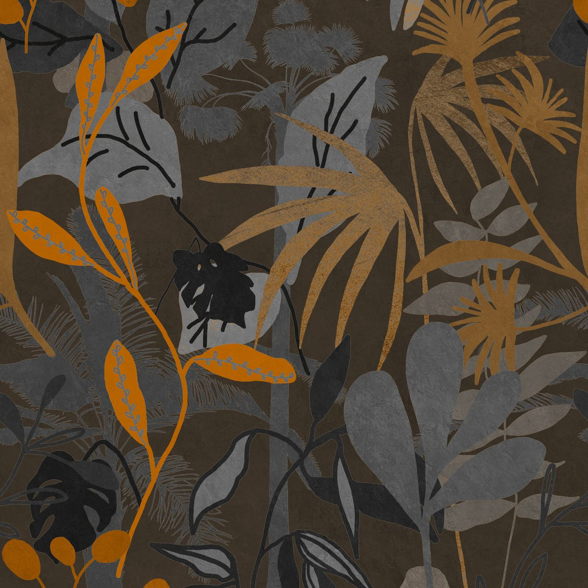 CARIBBEAN GARDEN Dark Wallpaper by Mindthegap