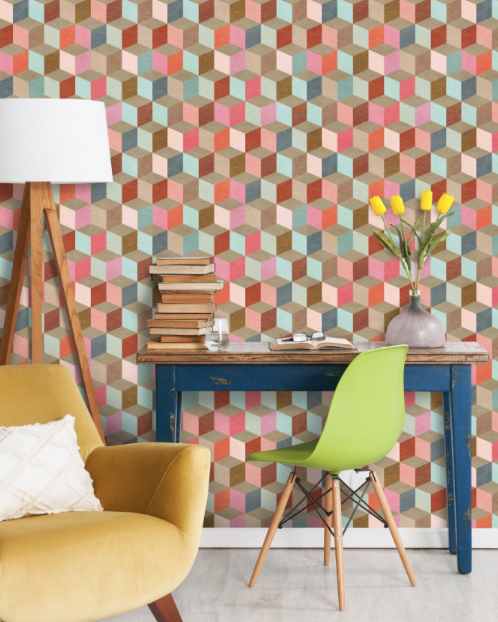 COLOURED GEOMETRY Wallpaper by Mindthegap