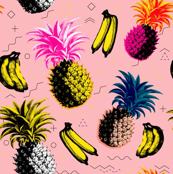 FLYING OBJECTS Pink Wallpaper by Mindthegap