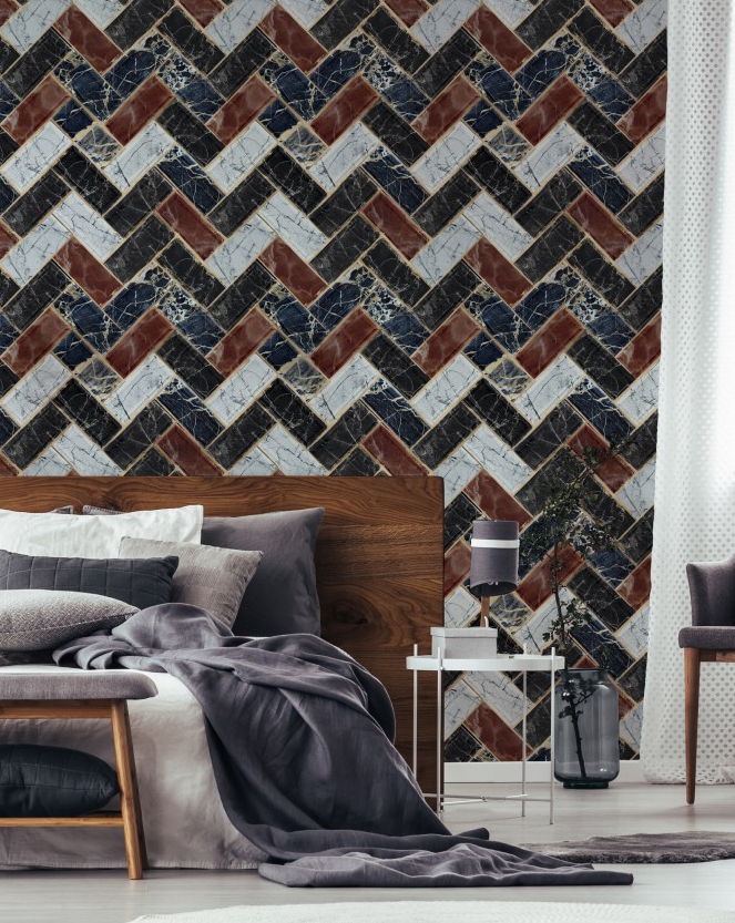 HERRINGBONE Wallpaper by Mindthegap