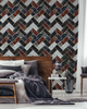 HERRINGBONE Papier peint par Mindthegap