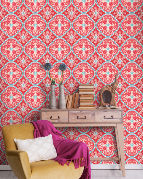 RUFOUS TILE Wallpaper by Mindthegap