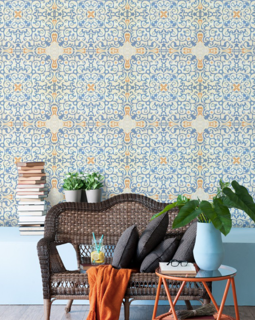 SPANISH TILE Wallpaper by Mindthegap