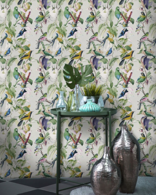 TROPICAL BIRDS Wallpaper by Mindthegap