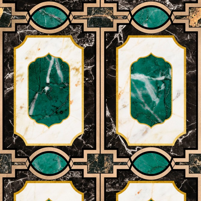 WALDORF Emerald Wallpaper by Mindthegap