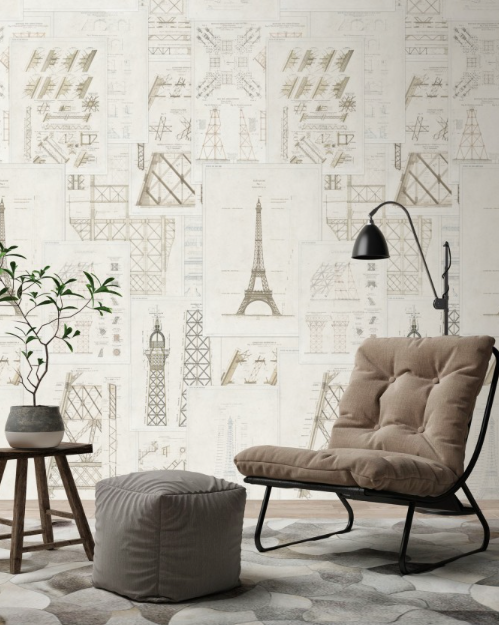 GRAND EIFFEL Wallpaper by Mindthegap