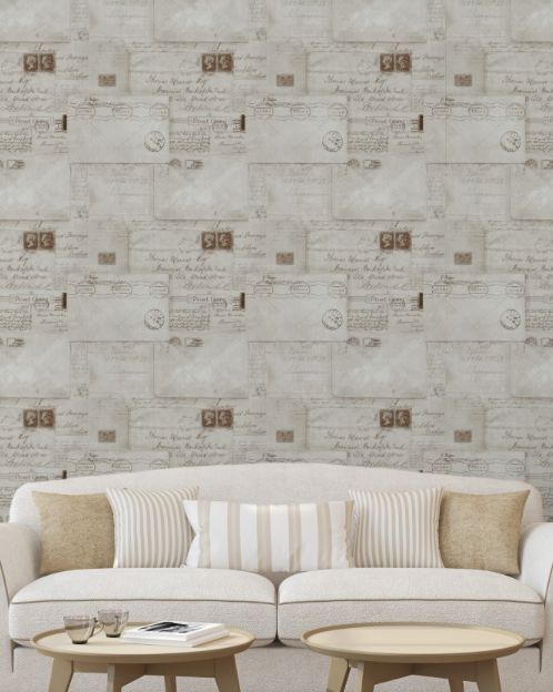 VINTAGE LETTERS Wallpaper by Mindthegap