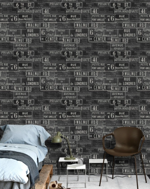 VINTAGE SIGNS Wallpaper by Mindthegap