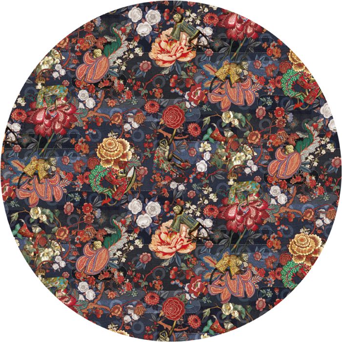 Tapis Rond Rendezvous Tokyo Bleu par Moooi Carpets