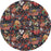 Tapis Rond Rendezvous Tokyo Bleu par Moooi Carpets