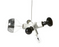 Cluster suspension lamp by Moooi, modern lighting fixture with multiple glass orbs hanging from a sleek metal frame.