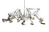 Black Dear Ingo suspension lamp by Moooi, modern lighting fixture with sleek design, hangs from ceiling with visible cord and shade.