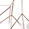 Small copper Heracleum III suspended lighting fixture by Moooi, featuring intricate design and multiple light branches.
