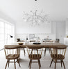 Small copper Heracleum III suspended lighting by Moooi with intricate branch-like design and multiple light bulbs.