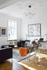 Copper Heracleum III suspended lighting fixture by Moooi with multiple branching arms and unique design.