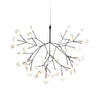 Small copper Heracleum III suspended lighting fixture by Moooi with intricate, branching design and modern aesthetic.