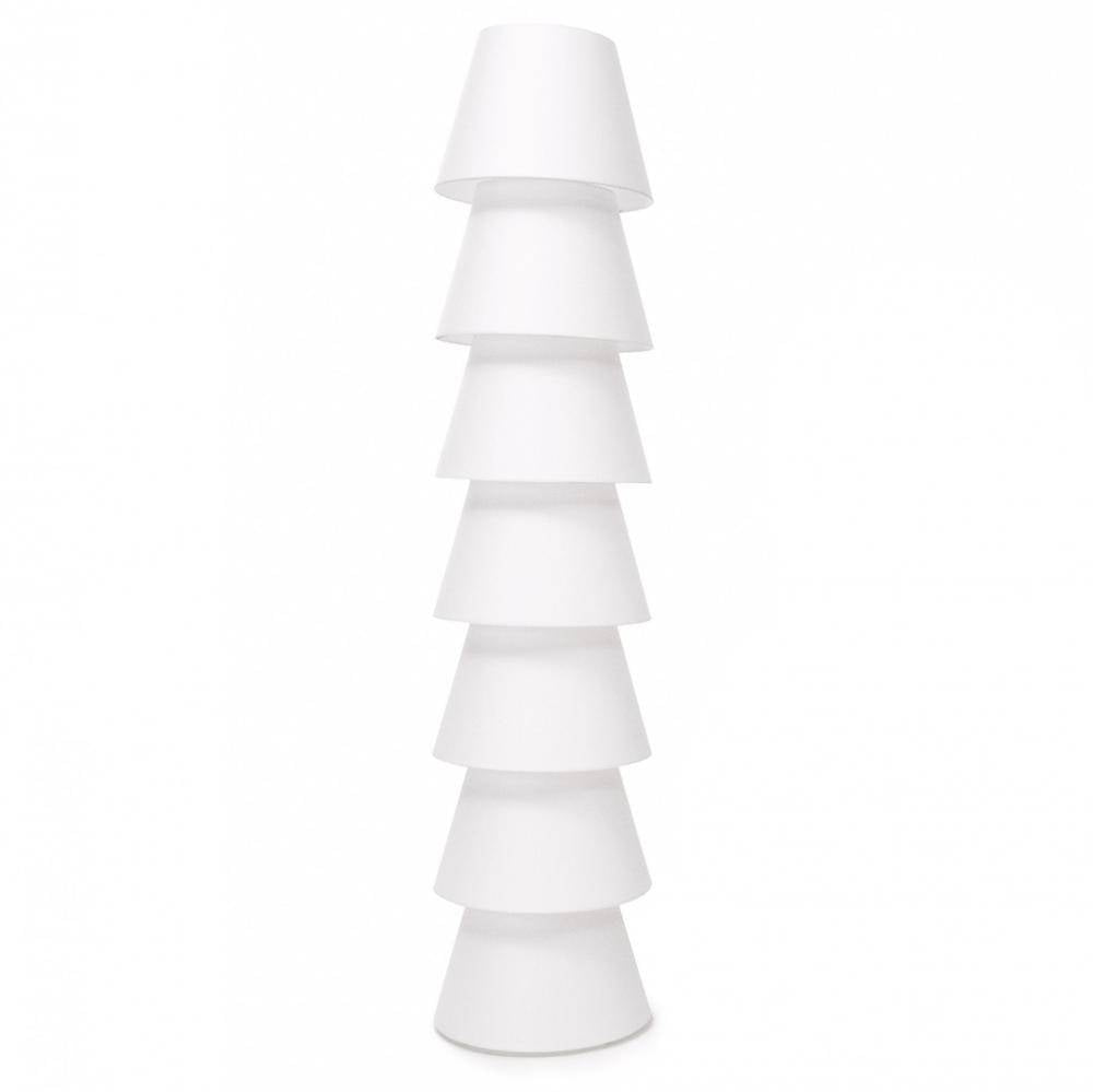 Set Up Shades 6 floor lamp by Moooi featuring six adjustable fabric shades and modern lighting design.