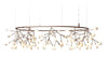 Moooi Heracleum III The Big O lighting fixture with a copper finish, showcasing its unique, sculptural design and multiple light bulbs.
