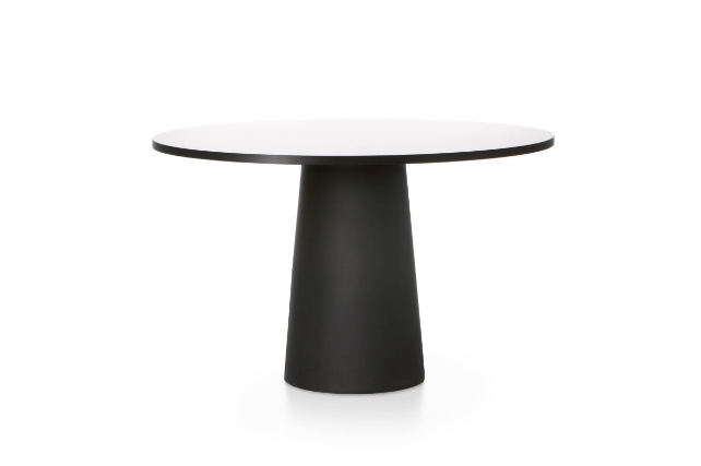 White Moooi Container Table Foot, a modern table leg with a sleek design, made for Moooi tables and furniture.