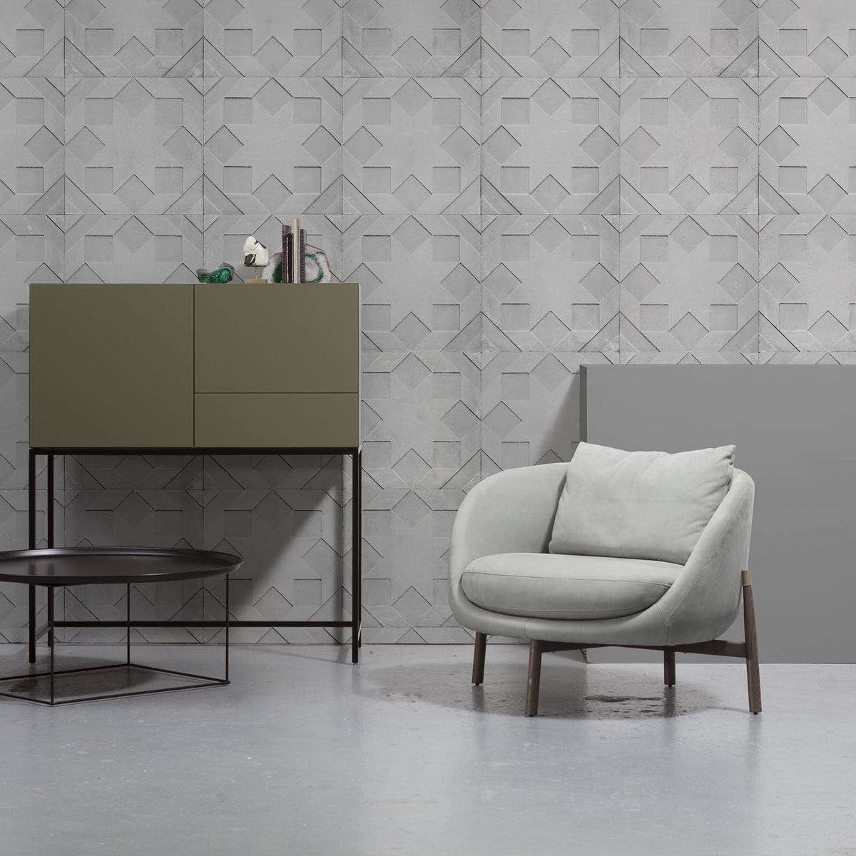 NDE-02 Star Moulded Concrete wallpaper by Nada Debs for NLXL