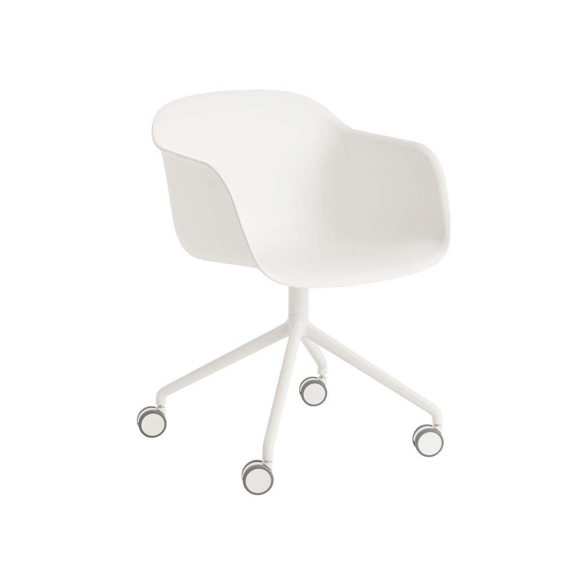 Base pivotante de fauteuil en fibre avec. Roulettes – Shell par Muuto