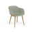 Fauteuil Fiber Base Bois – Shell par Muuto