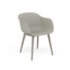 Fauteuil Fiber Base Bois – Shell par Muuto