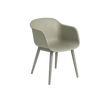 Fauteuil Fiber Base Bois – Shell par Muuto