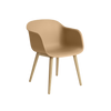 Fauteuil Fiber Base Bois – Shell par Muuto
